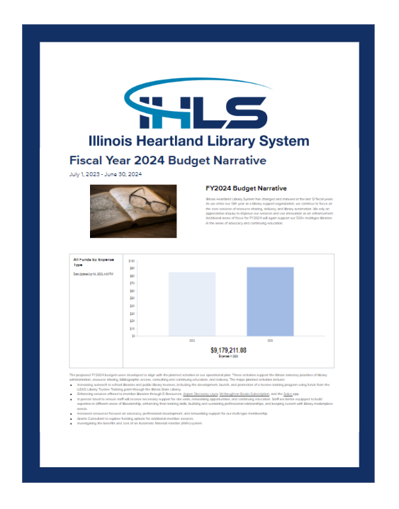 Your Feedback Requested Proposed FY2024 Budget & Operational Plan IHLS